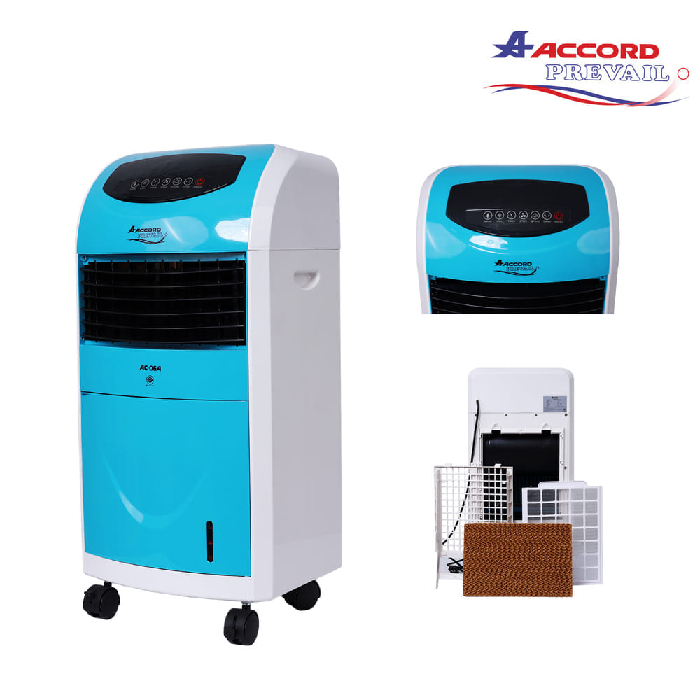 พัดลมไอเย็น Accord Prevail รุ่น AC-06A สีฟ้า